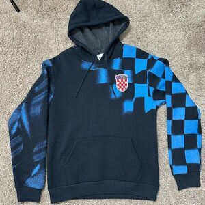 Croatia Hoodie – Blue Checkered Graphic (Size L, fits M)